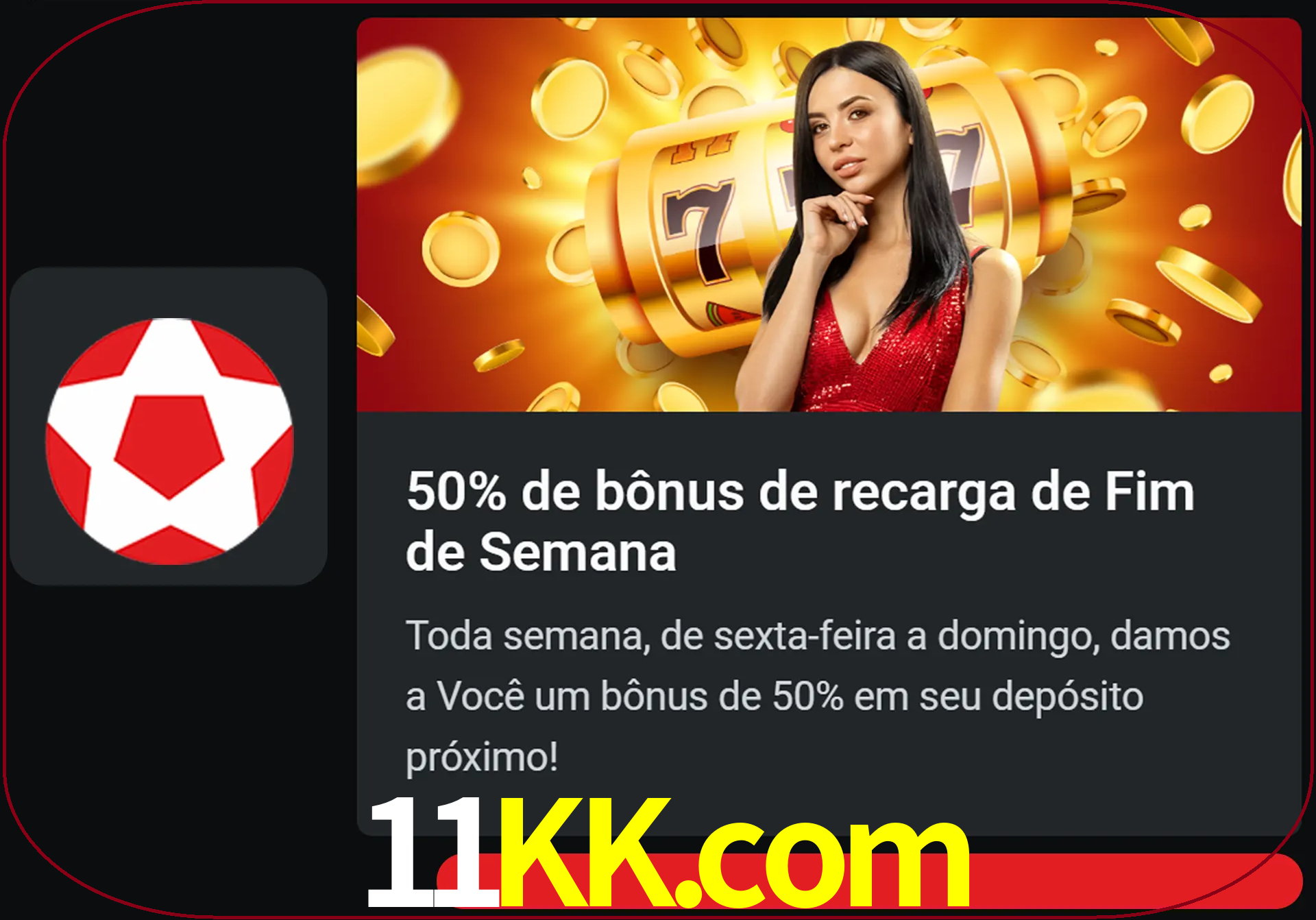 Volte a cada semana para receber novos bônus em dinheiro.